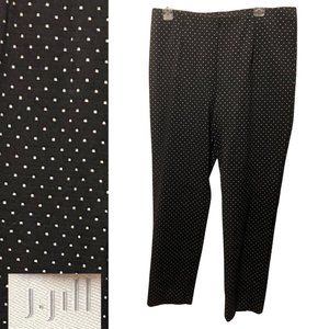 J Jill black polka dots Pants sz L